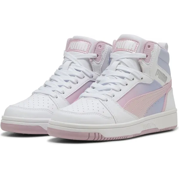 PUMA PUMA Puma Rebound V6 Mid Blurry Dreams Jr Meisjes Sneakers - PUMA White-Rose Mauve-Cool Weather — vergelijk prijzen bij 1 winkel