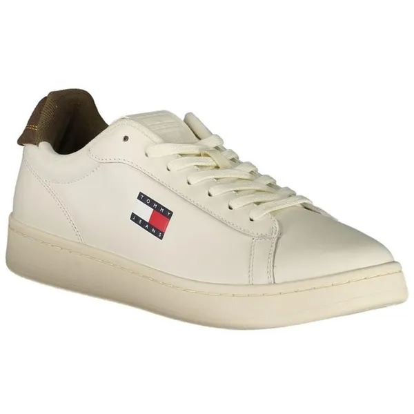 Tommy Hilfiger Tommy Hilfiger Leather Sneaker with Contrasting Details and Removable Footbed — vergelijk prijzen bij 1 winkel