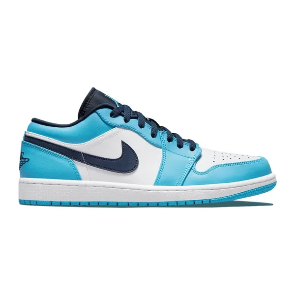 Nike Air jordan 1 Low (GS), White/DK Powder Blue-Obsidian, 553560 144, EUR