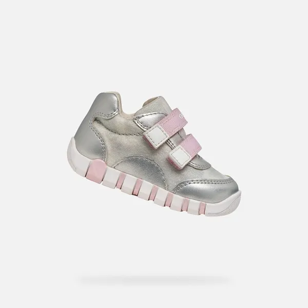 GEOX GEOX IUPIDOO DREUMES Sneakers - ZILVER/ROZE — vergelijk prijzen bij 1 winkel