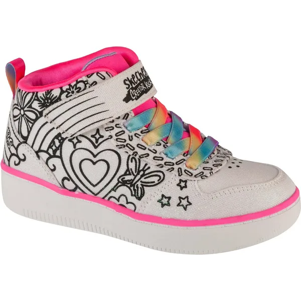 Skechers Sport Court 92 - Color Me Kicks 302213L-WMLT, voor meisje, Wit, Sneakers,Sportschoenen, maat: 30