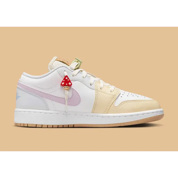 Nike Air Jordan 1 Low Wit/Geel/Paars