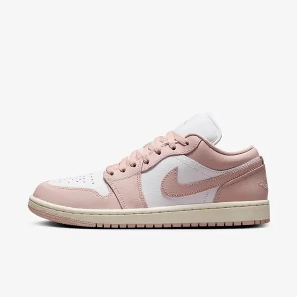 Nike Air Jordan 1 Low - Damessneaker - Wit/Roze - Maat 44.5 - Doos zonder deksel