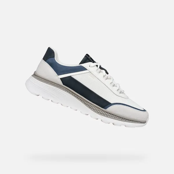 GEOX GEOX SPHERICA ACTIF X1 HEREN Sneakers - WIT/MARINEBLAUW — vergelijk prijzen bij 1 winkel