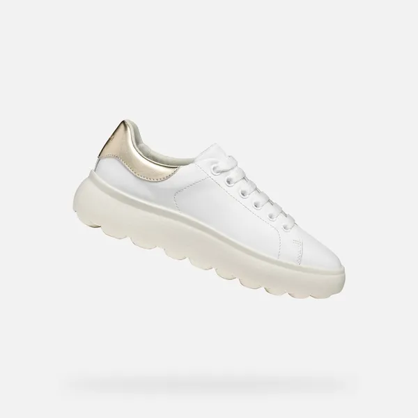 GEOX GEOX SPHERICA EC4.1 DAMES Sneakers - WIT/LICHTGOUD — vergelijk prijzen bij 1 winkel