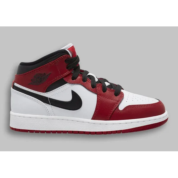 Nike Air Jordan 1 Mid Wit/Rood/Zwart
