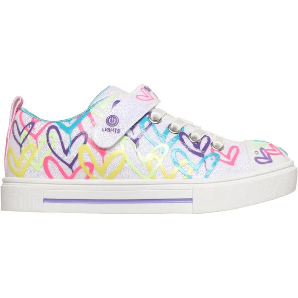 Skechers TWINKLE SPARKS-LOVE MEDLEY Meisjes Sneakers - Wit