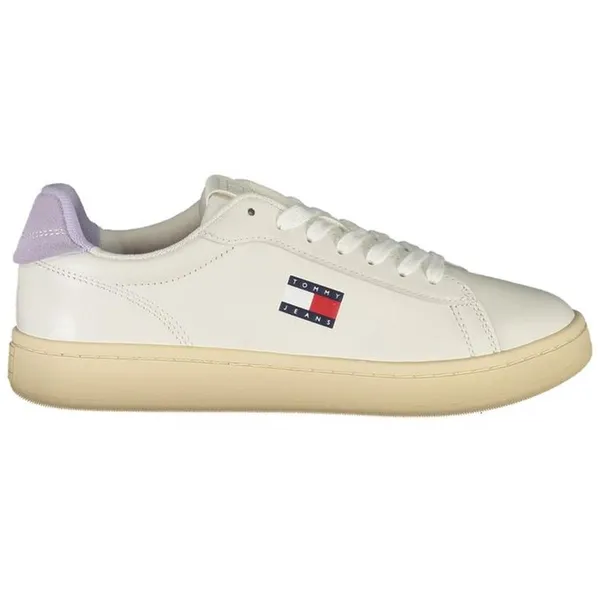 Tommy Hilfiger Tommy Hilfiger Leather Sneaker with Contrasting Accents and Removable Footbed Wo — vergelijk prijzen bij 1 winkel