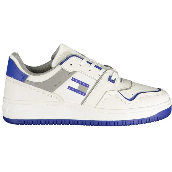 Tommy Hilfiger Tommy Hilfiger Witte Polyethyleen Heren Sneaker Met Blauw Accent — vergelijk prijzen bij 1 winkel
