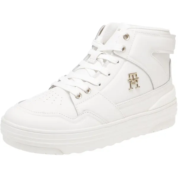 Tommy Hilfiger Tommy Hilfiger FW0FW07757 Basket Sneaker Hi - Damesschoenen Sneaker - YBL-Ecru — vergelijk prijzen bij 1 winkel