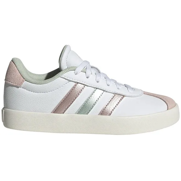 Adidas Vl Court 3.0 Ftwr White / Linen Green Met / Sandy Pink Met