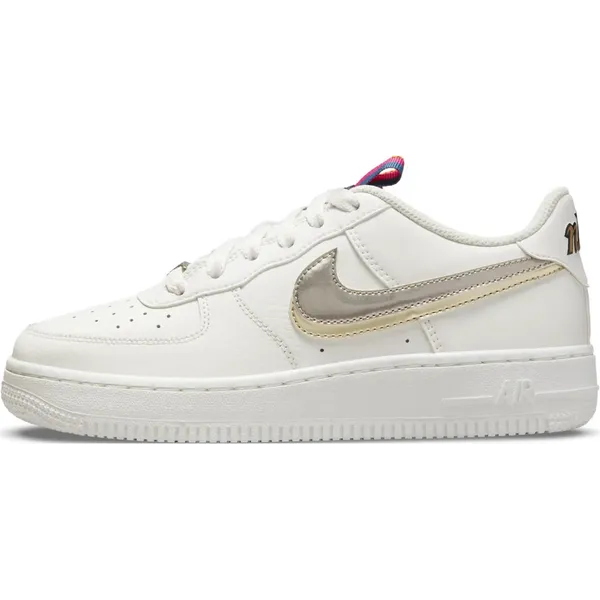 Nike Nike Air Force 1 LV8 Double Swoosh Silver Gold Blanc Maat 38.5 — vergelijk prijzen bij 1 winkel