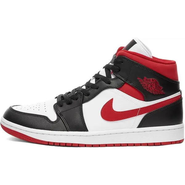 Nike Air Jordan 1 Mid Gym Red Black White - 554724-122 - Rood;Zwart;Wit - Schoenen