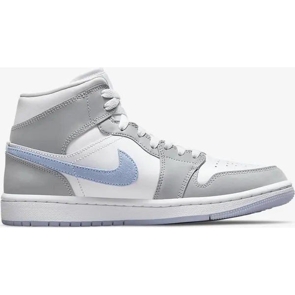 Jordan Nike Air Jordan 1 Mid, White/Aluminum-Wolf Grey, BQ6472 105, EUR 44