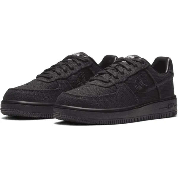 Nike Air Force 1 Low 'Stussy Black' (TD) - DC8306-001 - zwarte - kindersneakers laag