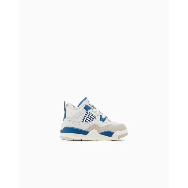 Nike Nike Jordan 4 Retro - Baby - Sneakers - Wit/Blauw - Maat 17 - Doos zonder deksel — vergelijk prijzen bij 1 winkel