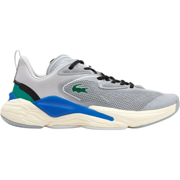 Lacoste Aceshot 222 - Maat 44.5 - Grijs / Gebroken Wit / Blauw - Sneakers Unisex