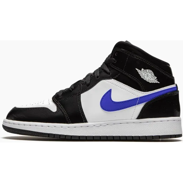 Jordan Nike Air Jordan 1 Mid Racer Blue - Limited Edition - Zwart/Wit/Paars