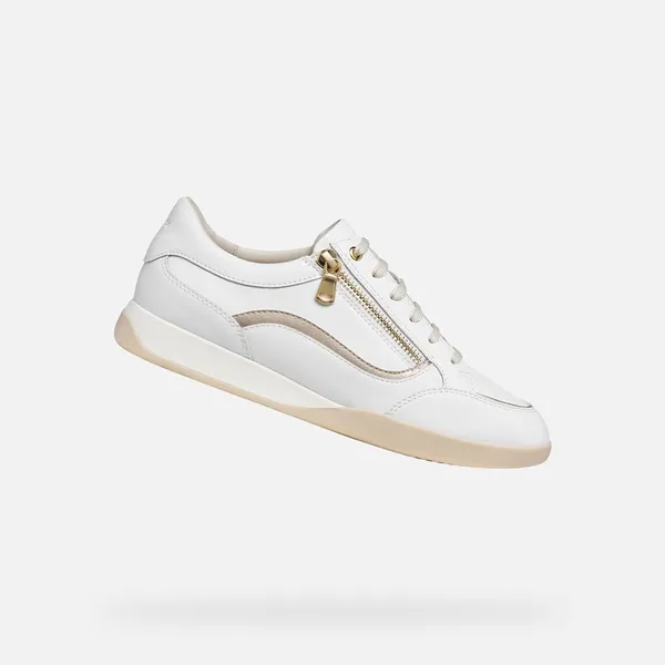 GEOX GEOX MARYEMY DAMES Sneakers - WIT/LICHTGOUD — vergelijk prijzen bij 1 winkel