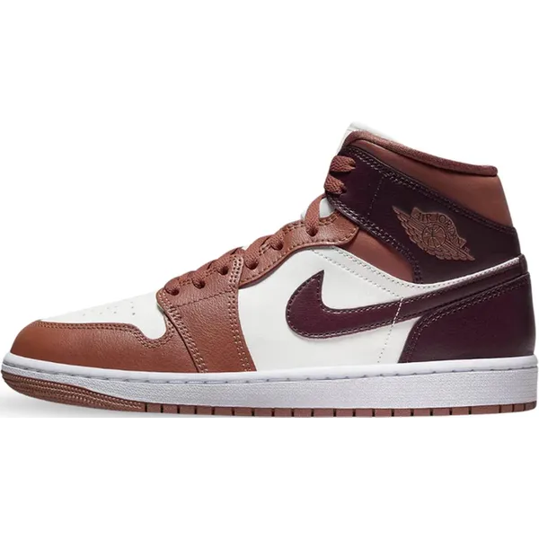Nike Air Jordan 1 Mid Wmns "Night Maroon" - Sneakers - Unisex - Maat 36.5 - Bruin/Wit