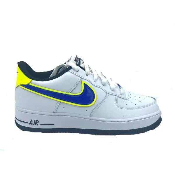 Nike Nike Air Force 1 '07 GS - Wit/Blauw/Geel — vergelijk prijzen bij 1 winkel