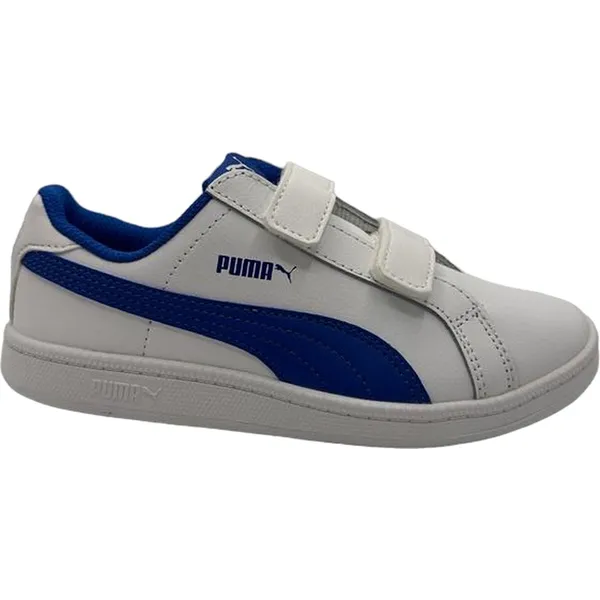 PUMA PUMA Smash fun L V - Sneakers - Kinderen - Jongens - Wit/Blauw — vergelijk prijzen bij 1 winkel