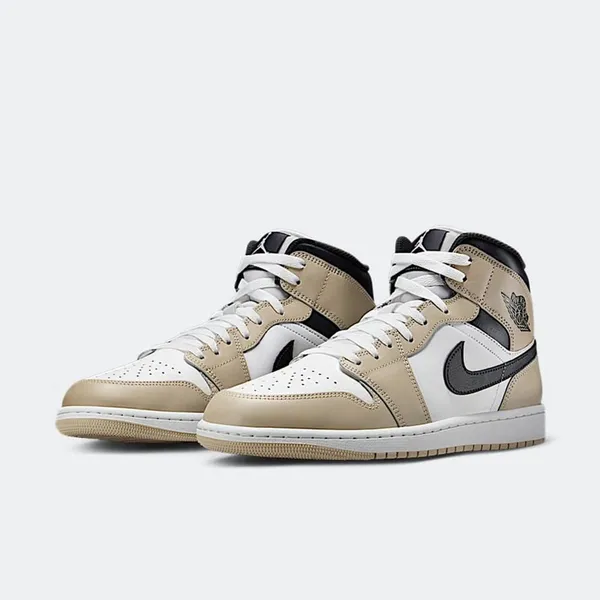 Nike Air Jordan 1 Mid Beige/Wit