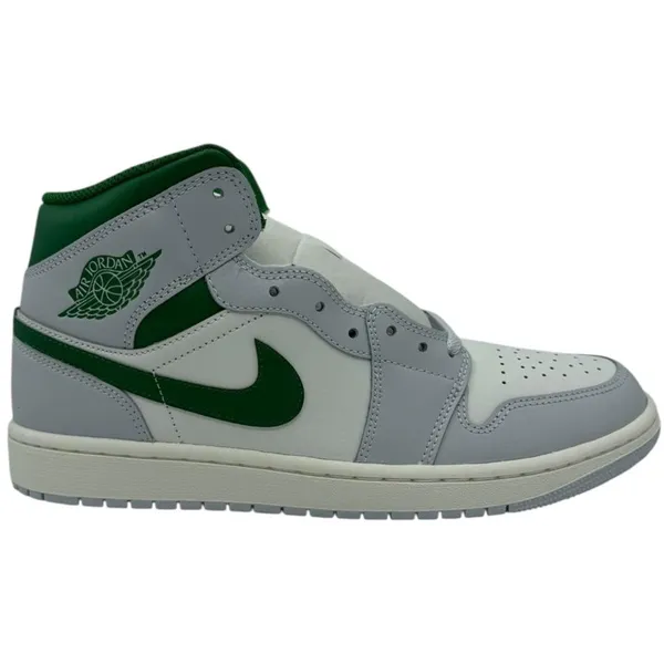 Nike Nike Jordan - 1 Mid - Sneakers - Mannen - Grijs/Wit/Groen — vergelijk prijzen bij 1 winkel