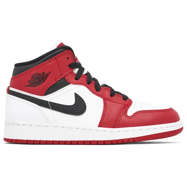 Nike Air Jordan 1 Mid Wit/Rood/Zwart