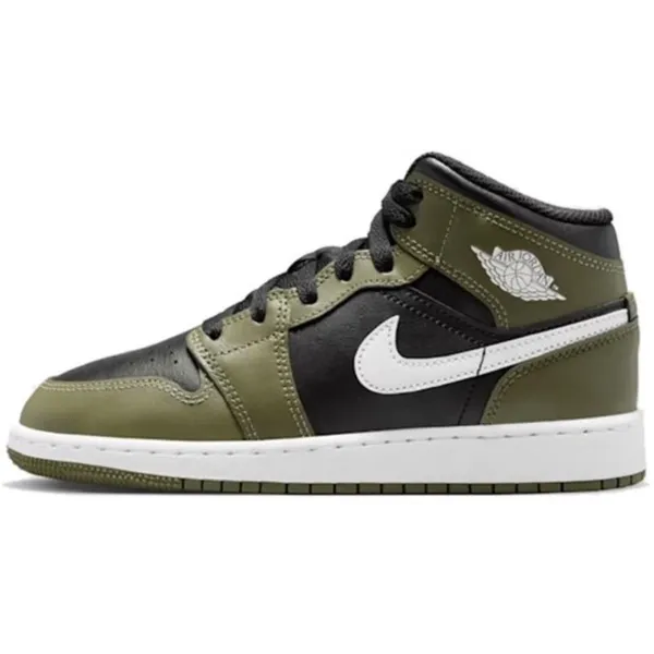 Nike Air Jordan 1 Mid Donker Groen/Zwart/Wit