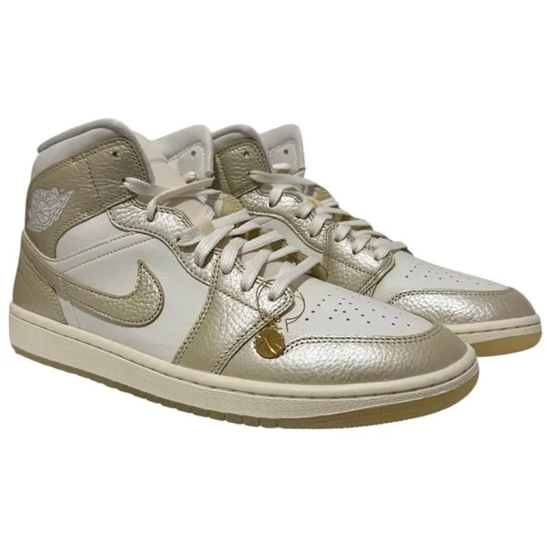 Jordan Air Jordan 1 Mid SE Sail/Team Gold- Pale ivory