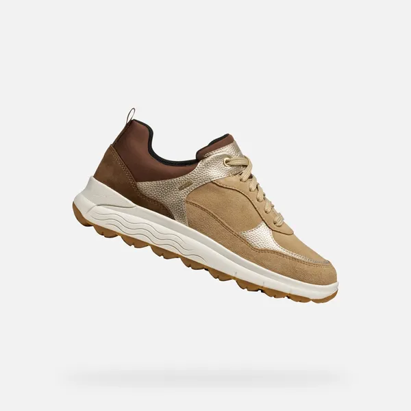 GEOX GEOX SPHERICA 4X4 ABX DAMES Sneakers - DONKERBEIGE/LICHTGOUD — vergelijk prijzen bij 1 winkel