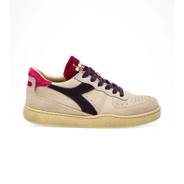 Diadora Diadora Mi Basket Low Arctic beige leren sportschoenen — vergelijk prijzen bij 1 winkel