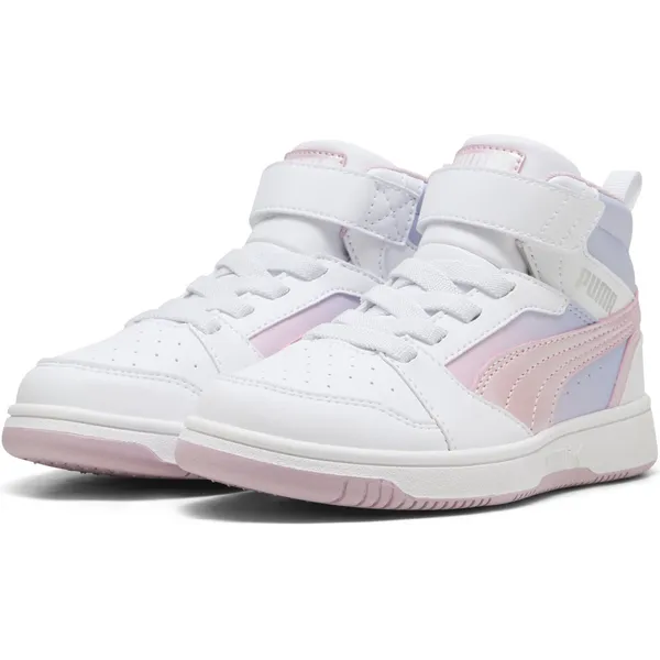 PUMA PUMA Puma Rebound V6 Mid Blurry Dreams AC+ PS Meisjes Sneakers - PUMA White-Rose Mauve-Cool Weather — vergelijk prijzen bij 1 winkel