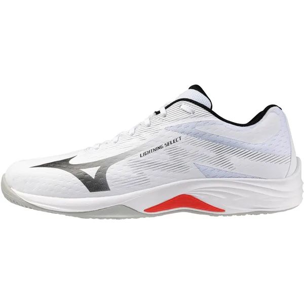 Mizuno Unisex LIGHTNING SELECT Volleybalschoen V1GA267059 White Black Fiery Red