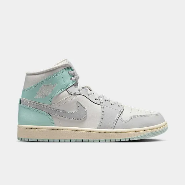 Nike Nike Air Jordan 1 Mid - Maat 37.5 - Gebroken Wit / Lichtgrijs / Lichtblauw - Sneakers Dames — vergelijk prijzen bij 1 winkel