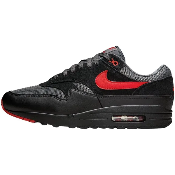 Nike Air Max 1 zwart - donkergrijs - rood