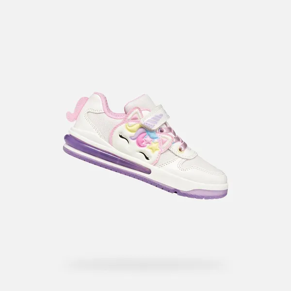 GEOX GEOX SKETLITE MEISJES Sneakers - WIT/ROZE — vergelijk prijzen bij 1 winkel