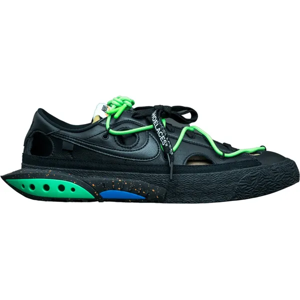 Nike Blazer Low Off-White Black Electro Green - Schoenen