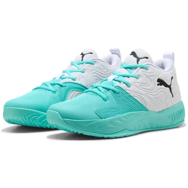 PUMA PUMA Unisex Court Pro 3 Mid Basketbalschoenen 313830-04 White/Black/Elektro Aqua — vergelijk prijzen bij 1 winkel