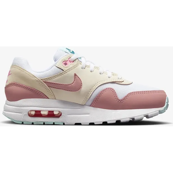 Nike Air Max 1 Wit/Guava Ice/Red